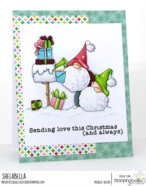 Stamping Bella Christmas Card Gnomes