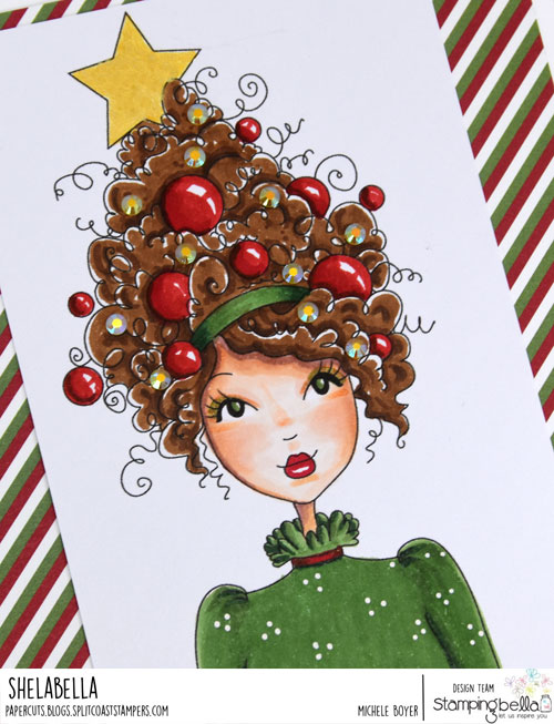 Stamping Bella Mochi Christmas Tree Girl (close-up)