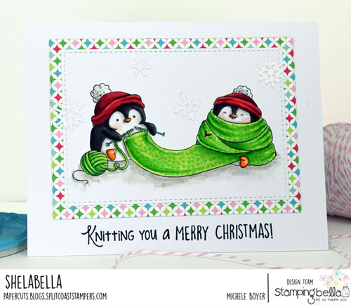 Stamping Bella Knitting Penguin