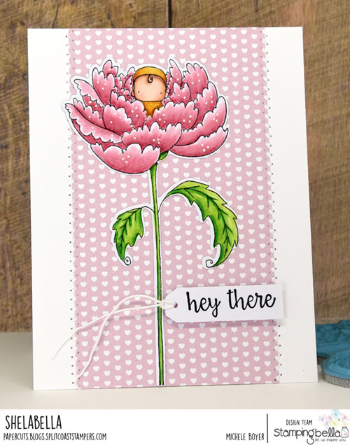 Stamping Bella Long Stemmed Baby Peony