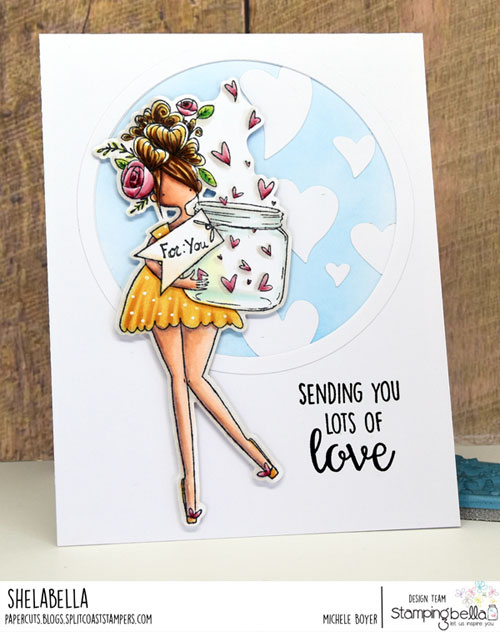 Stamping Bella Curvy Girl with a Jar of Hearts