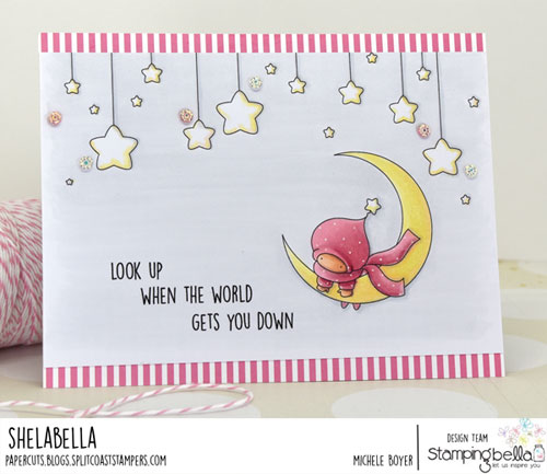 Stamping Bella Bundle Girls in the Sky, Cloud and Stars Backdrop
