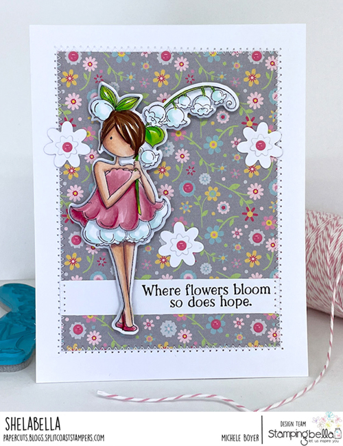 Stamping Bella Tiny Townie Garden Girl Lily of the Valley